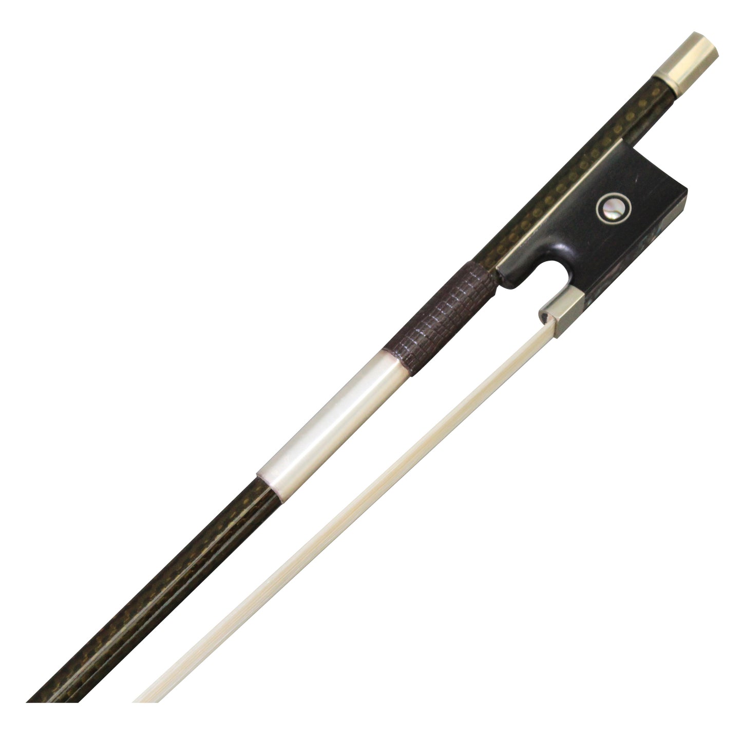 203v brown weave carbon fiber violin bow frog