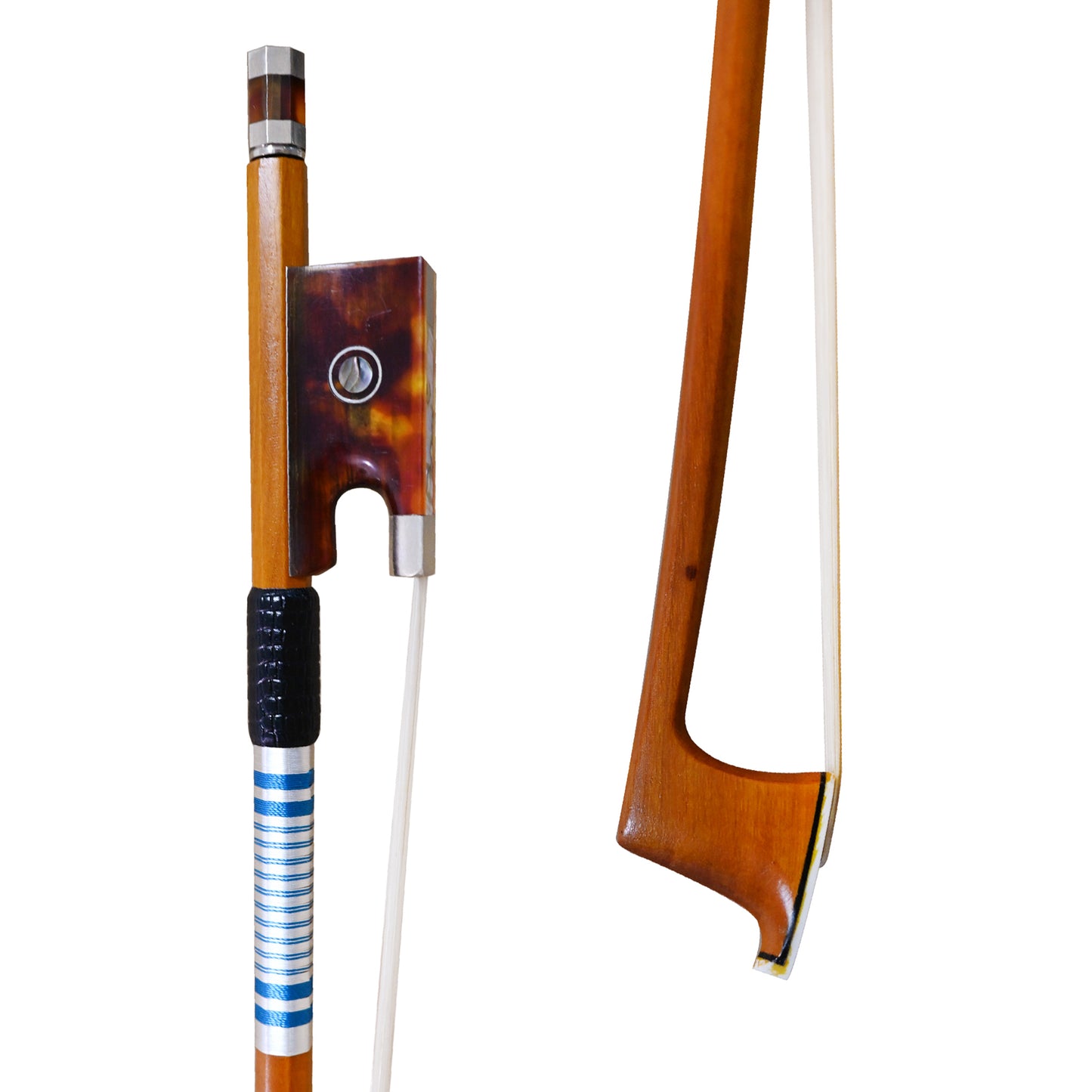 JYR 501V Pernambuco Nickel Mounted Imitation Tortoiseshell Violin Bow